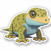 Schattigee Baby Lizard Cartoon Karakter Sticker (Voorkant)