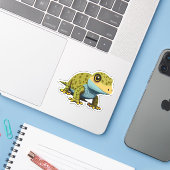 Schattigee Baby Lizard Cartoon Karakter Sticker (Laptop met iPhone)