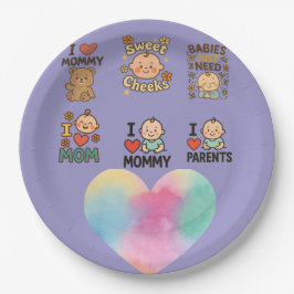 Schattigee Baby Love Bord – I ❤️ Mama & Parents De