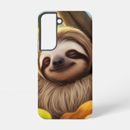 Schattigee Baby Luiaard Slapen in de herfst Samsung Galaxy Hoesje