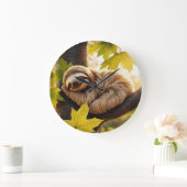 Schattigee Baby Luiaard Slapen in een boom Grote Klok (Huis)