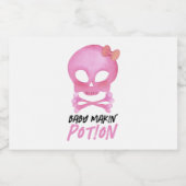 Schattigee Baby Makin' Potion Halloween Baby showe Likeurfles Etiket (Enkel label)