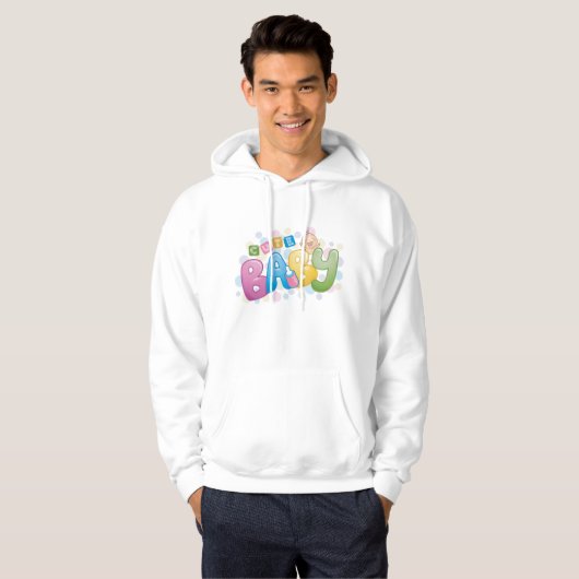 Schattigee Baby Mannen Hoodie (Voorkant volledig)