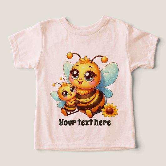Schattigee baby meisje Bee tekst toevoegen (Design voorkant)