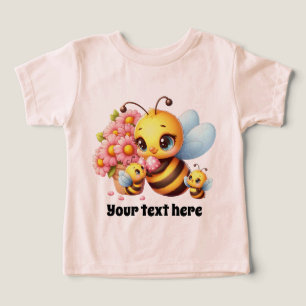 Schattigee baby meisje Bee tekst toevoegen