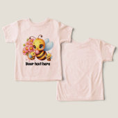 Schattigee baby meisje Bee tekst toevoegen (Ontwerp Voorkant & Achterkant)