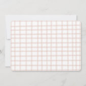 Schattigee Baby Meisje Douche Bruin Gingham Notedr Kaart (Achterkant)