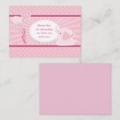 Schattigee Baby Meisje Douche Dank u Kaarten Notitiekaartje (Voorkant / Achterkant)