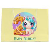 Schattigee baby meisje eenhoorn 2e verjaardag groot cadeauzakje (Achterkant)