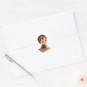 Schattigee baby meisje in Safari Outfit Sticker (Envelop)