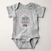 Schattigee Baby Meisje Zuster Boho Typografie Romper (Voorkant)