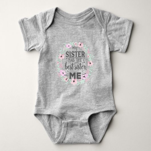 Schattigee Baby Meisje Zuster Boho Typografie Romper (Voorkant)