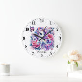 Schattigee baby meisjes kinderkamer eenhoorn grote klok (Huis)