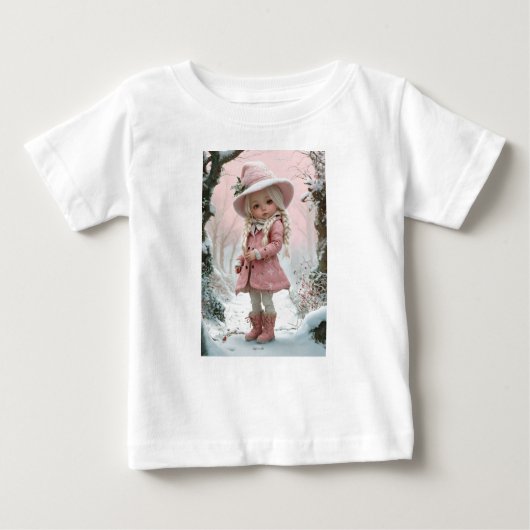 Schattigee baby meisjes T-shirt (Voorkant)