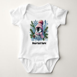 Schattigee baby meisjes Winterpinguïn Romper