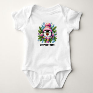 Schattigee baby meisjes Winterpinguïn Romper
