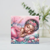 Schattigee Baby-mermaide Kaart (Staand voorkant)