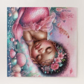 Schattigee Baby Mermaide puzzel (Horizontaal)