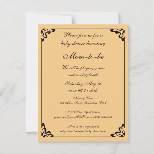  Schattigee Baby met Baby shower, hondenfeest Kaart (Achterkant)