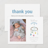 Schattigee Baby Mobiele foto Baby Aankondiging (Voorkant / Achterkant)