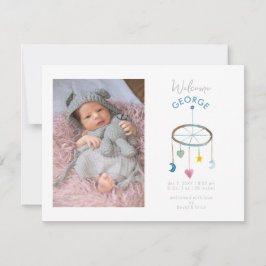 Schattigee Baby Mobiele foto Baby Aankondiging