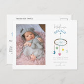 Schattigee Baby Mobiele foto Baby Aankondiging (Voorkant / Achterkant)