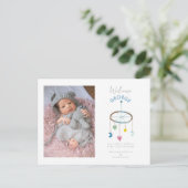 Schattigee Baby Mobiele foto Baby Aankondiging (Staand voorkant)