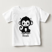 Schattigee Baby Monkey Drawing - Kawaii Nursery Ar (Voorkant)