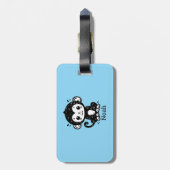 Schattigee Baby Monkey Drawing - Kawaii Nursery Ar Bagagelabel (Achterkant verticaal)