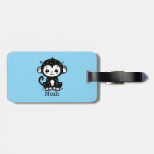 Schattigee Baby Monkey Drawing - Kawaii Nursery Ar Bagagelabel (Achterkant horizontaal)