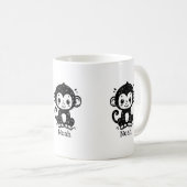 Schattigee Baby Monkey Drawing - Kawaii Nursery Ar Koffiemok (Voorkant rechts)