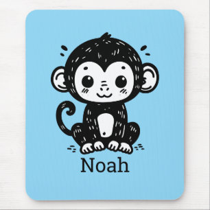 Schattigee Baby Monkey Drawing - Kawaii Nursery Ar Muismat