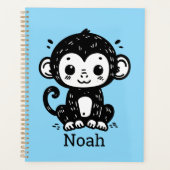Schattigee Baby Monkey Drawing - Kawaii Nursery Ar Planner (Voorkant)