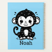 Schattigee Baby Monkey Drawing - Kawaii Nursery Ar Planner (Achterkant)