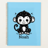Schattigee Baby Monkey Drawing - Kawaii Nursery Ar Planner (Voorkant)