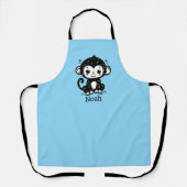 Schattigee Baby Monkey Drawing - Kawaii Nursery Ar Schort (Voorkant)