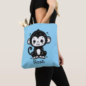 Schattigee Baby Monkey Drawing - Kawaii Nursery Ar Tote Bag (Dichtbij)