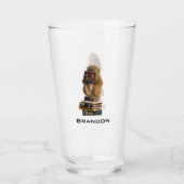 Schattigee Baby Monkey voeg Naam Glas toe (Voorkant)