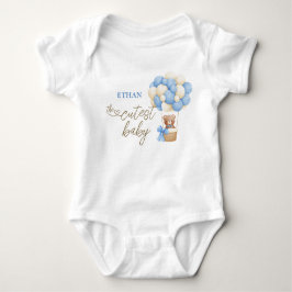Schattigee baby Naam Beer op Cloud Romper