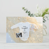 Schattigee Baby naam echo digitale foto zwangersch Aankondiging (Staand voorkant)