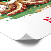 Schattigee Baby octopus aangepaste naam Poster (Hoek)