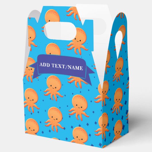 Schattigee Baby Octopus Blue Ocean Custom Bedankdoosjes (Geopend)