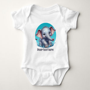 Schattigee baby olifant aanpasbare jongens romper