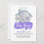 Schattigee Baby-olifant | Baby Shower Kaart (Voorkant)