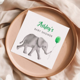 Schattigee Baby olifant Baby shower servetten, gro Servet