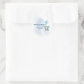 Schattigee Baby Olifant Blue Balloon Waterverf Ronde Sticker (Tas)