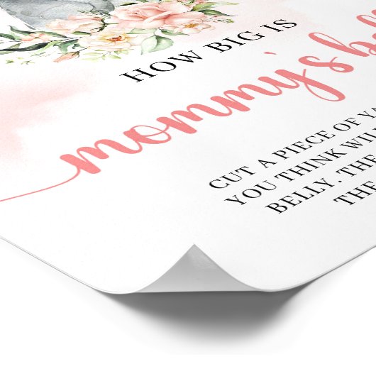 Schattigee baby olifant blush Hoe groot is mama's  Poster (Hoek)