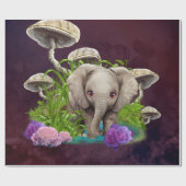 Schattigee Baby olifant Cadeaupapier (Vlak)