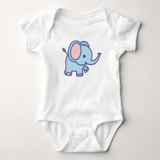 Schattigee Baby olifant Cartoon-47767 Romper (Voorkant)