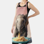 Schattigee Baby Olifant Eating Spaghetti Schort (Insitu)